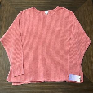 Stars Above womens long sleeved pajama top dawning rose size XXL.